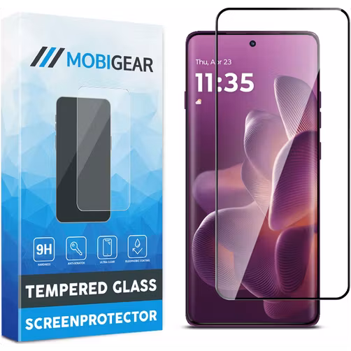 Mobigear Premium Motorola Edge 60 Pro Glazen Screenprotector - Case Friendly - Zwart