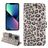 Mobigear Leopard iPhone 14 Hoesje Bookcase Portemonnee - Bruin