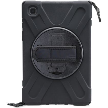 Xccess Survivor All-round Samsung Galaxy Tab A7 (2020) Hoes Hard Kunststof,Siliconen Backcover + Schouderband + Standaard - Zwart