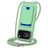 Mobigear Lanyard Card iPhone 17 Pro Max Siliconen Hoesje met koord en Pasjeshouder - Groen