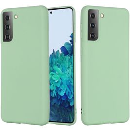 Mobigear Rubber Touch Samsung Galaxy S21 Siliconen Hoesje Backcover - Groen
