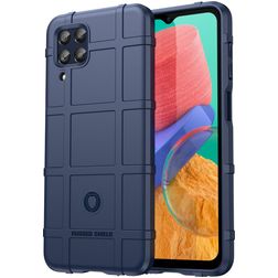 Mobigear Rugged Shield Samsung Galaxy M33 Hoesje Flexibel TPU Backcover Shockproof - Blauw