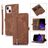 Mobigear Zipper iPhone 14 Hoesje Bookcase Portemonnee - Bruin
