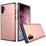 Mobigear Card Samsung Galaxy Note 10 Plus Hoesje Hardcase Backcover Shockproof met Pasjeshouder - Roségoud