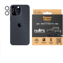 PanzerGlass Hoops iPhone 15 Pro Glazen Camera Lens Protector - Case Friendly - Zwart