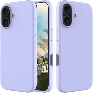 Mobigear Rubber Touch iPhone 16 Siliconen Hoesje Backcover - Paars