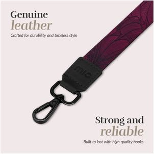 MIO Lanyard Universeel Telefoonkoord Verstelbaar - Berry Blooms