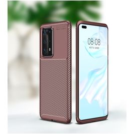 Mobigear Racing Huawei P40 Pro Plus Hoesje Flexibel TPU Backcover - Bruin