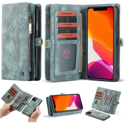 Caseme 008 iPhone 11 Pro Max Hoesje Uitneembare 2in1 Bookcase Portemonnee - Blauw
