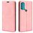 Mobigear Retro Slim Motorola Moto G71 5G Hoesje Bookcase Portemonnee - Roze