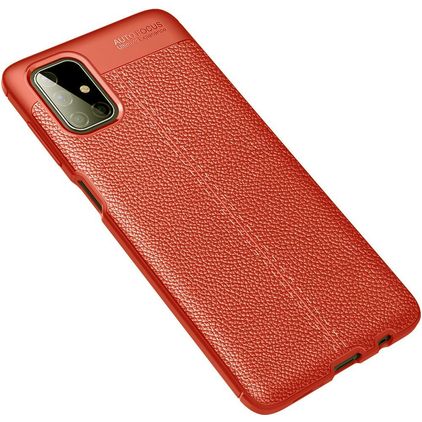 Mobigear Luxury Samsung Galaxy M51 Hoesje Flexibel TPU Backcover - Rood