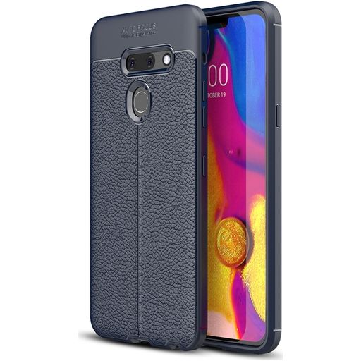 Mobigear Luxury LG G8 ThinQ Hoesje Flexibel TPU Backcover - Marineblauw