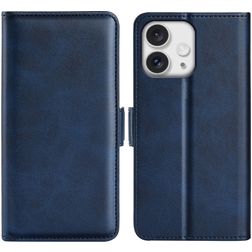 Mobigear Slim Magnet iPhone 16 Pro Hoesje Bookcase Portemonnee - Donkerblauw