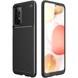 Mobigear Racing Samsung Galaxy A52 Hoesje Flexibel TPU Backcover - Zwart