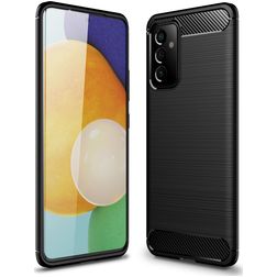 Mobigear Brushed Slim Samsung Galaxy A82 5G Hoesje Flexibel TPU Backcover - Zwart