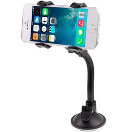 Mobigear Telefoonhouder Auto Zuignap Klem Universeel - Zwart