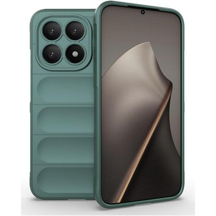 Mobigear Bumpy Xiaomi 15T Hoesje Flexibel TPU Backcover - Donkergroen