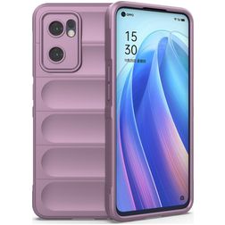 Mobigear Bumpy OPPO Find X5 Lite Hoesje Flexibel TPU Backcover - Paars