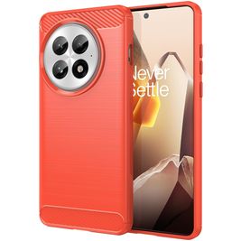 Mobigear Brushed Slim OnePlus 13 Hoesje Flexibel TPU Backcover - Rood