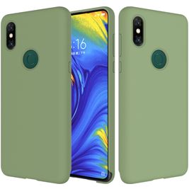Mobigear Rubber Touch Xiaomi Mi Mix 3 Siliconen Hoesje Backcover - Groen Mobigear Rubber Touch Xiaomi Mi Mix 3 Siliconen Hoesje Backcover - Groen