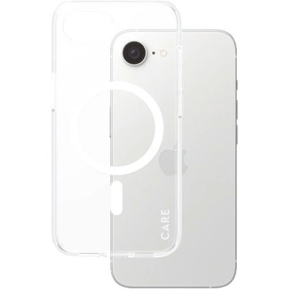 CARE by PanzerGlass Flagship Doorzichtig iPhone 16e MagSafe Hoesje Hardcase Backcover - Transparant