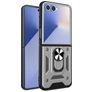 Mobigear Armor Ring Samsung Galaxy Z Flip 7 Hoesje Hardcase Backcover Shockproof met Ringhouder - Zilver