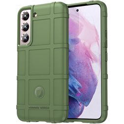 Mobigear Rugged Shield Samsung Galaxy S22 Hoesje Flexibel TPU Backcover Shockproof - Groen