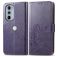Mobigear Clover Motorola Edge 30 Pro Hoesje Bookcase Portemonnee - Paars