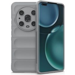 Mobigear Bumpy HONOR Magic 4 Pro Hoesje Flexibel TPU Backcover - Grijs