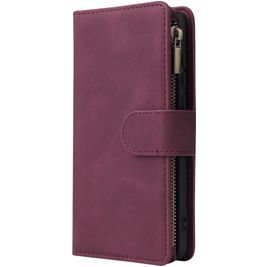Mobigear Zipper Huawei P40 Hoesje Bookcase Portemonnee - Rood
