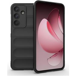 Mobigear Bumpy Samsung Galaxy S25 FE Hoesje Flexibel TPU Backcover - Zwart