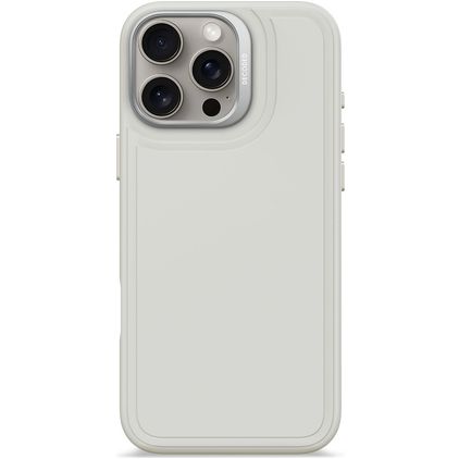 Decoded Stacks iPhone 16 Pro Max Siliconen MagSafe Hoesje Backcover - Stone Grey