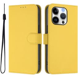 Mobigear Urban Wallet iPhone 16 Pro Hoesje Bookcase Portemonnee - Geel