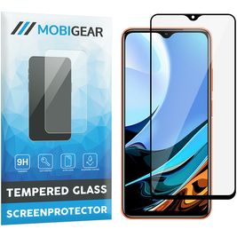 Mobigear Premium Xiaomi Redmi 9T Glazen Screenprotector - Case Friendly - Zwart