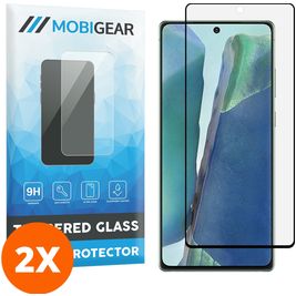 Mobigear Curved Samsung Galaxy Note 20 Glazen Screenprotector - Case Friendly - Zwart (2-Pack)