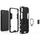 Mobigear Armor Ring iPhone XS Max Hoesje Hardcase Backcover Shockproof met Ringhouder - Blauw