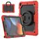 Mobigear RingGuard iPad 9 (2021) Hoes Hard kunststof / Siliconen Backcover + Standaard - Zwart / Rood