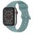 Mobigear Sport Dual Siliconen Apple Watch Bandje Druksluiting - 49/46/45/44 mm - Pastelgroen