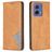 Mobigear Rhombus Slim Motorola Moto G85 Hoesje Bookcase - Cognac