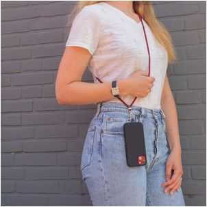 Mobigear Lanyard Universeel Telefoonkoord Verstelbaar - Zwart