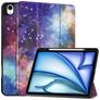 Mobigear Tri-Fold iPad Air 13 Inch (2024) Hoes Bookcase + Stylus Houder - Milky Way Nebula