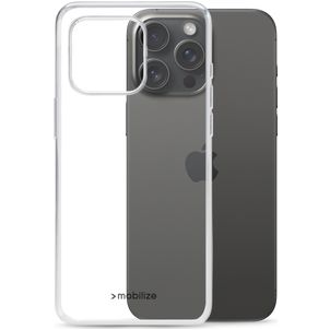 Mobilize Gelly Doorzichtig iPhone 15 Pro Max Hoesje Flexibel TPU Backcover - Transparant