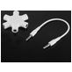 Mobigear Splitter AUX 3.5mm naar AUX 3.5mm Adapter - Wit
