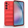 Mobigear Bumpy Samsung Galaxy A55 Hoesje Flexibel TPU Backcover - Rood
