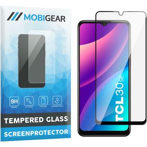 Mobigear Premium TCL 30 Glazen Screenprotector - Case Friendly - Zwart