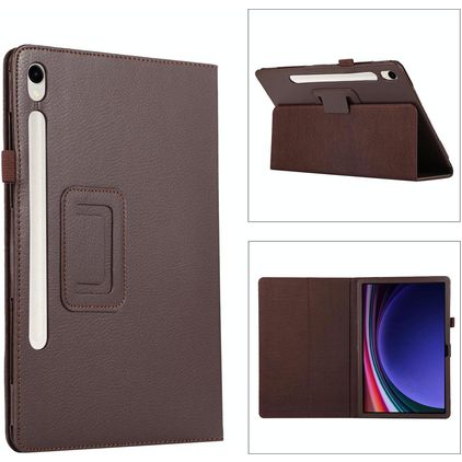Mobigear Classic Samsung Galaxy Tab S11 Hoes Bookcase + Stylus Houder - Bruin