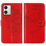 Mobigear Butterfly Motorola Moto G54 Hoesje Bookcase Portemonnee - Rood