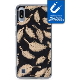My Style Magneta Samsung Galaxy A10 Hoesje Flexibel TPU Backcover - Golden Feathers