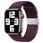 Mobigear Braided Nylon Apple Watch Bandje Klemsluiting - 42/41/40/38 mm - Bordeaux Rood