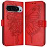Mobigear Butterfly Google Pixel 9 Pro XL Hoesje Bookcase Portemonnee - Rood